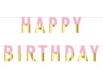 Godan Rózsaszín Pink Gold Happy Birthday papír felirat 160 cm (MLG154078)