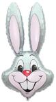 Godan Grey Rabbit, Szürke Nyuszifej fólia lufi 36 cm (MLG967875)
