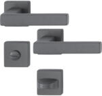 HOPPE AUSTIN rozettás kilincsgarnitúra 37-42 mm homokfekete WC (SCH-102205448)