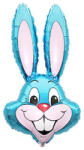 Godan Blue Rabbit, Kék Nyuszifej fólia lufi 36 cm (MLG964836)