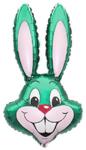 Godan Green Rabbit, Zöld Nyuszifej fólia lufi 36 cm (MLG965130)
