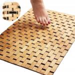Relaxdays Bambusz Fürdőszobaszőnyeg Fa Csúszásgátló Szőnyeg Natúr 60x40 cm (10045619)