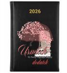 FunnyCase Könyvnaptár A5 2026 Fekete Neki Mosoly- A Legszebb Kiegészítés (Kalendarz Książkowy a5 2026 kobiece wzory)