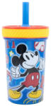 Global Licence Srl Mickey Egér felboríthatatlan csúszásgátlós műanyag pohár szívószállal - 370ML (ev74387)