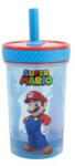 Global Licence Srl Super Mario felboríthatatlan csúszásgátlós műanyag pohár szívószállal - 370ML (ev21437)