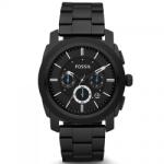 Fossil FS4552 férfi karóra fekete szíjjal, fekete számlappal, 45 mm-es dobozzal (FS4552)