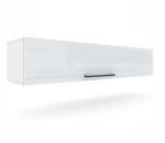 Krak Meble Függő szekrény vízszintes Rtv komód Simply Up fehér fényes 160 (10231160110N)