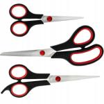 Przydasie. pl 3x Univerzális Iskolai Irodai Olló Készlet Rozsdamentes Acél Univerzális (#5684)