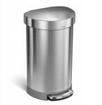 simplehuman - Félkör Alakú Pedálos Szemeteskosár 45L - Szálcsiszolt Acél (CW2030)