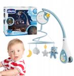 Chicco Körhinta zenedobozzal kiságyra 3az1ben NEXT2DREMS lámpa Kék (76272)