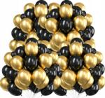 Viva Lufik Fekete Arany Krómozott Lufi Szett Születésnapra Esküvőre 100 Db