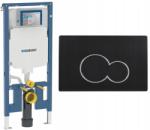  WC-ülőke szett Geberit Slim 8 cm UP720 Simba nyomógomb matt fekete (111.796.00.1+simbaczarny)