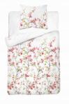 Detexpol Szatén ágyneműhuzat 140x200 fehér, rózsaszín virágágakkal Satin Stories (2370905)