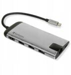 Verbatim Hub adapter Usb-c Usb-c/ 3xUSB-A 3.0/HDMI/Eternet/SD/microSD alu (49142)
