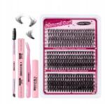 CMAYOME Bonding Szempillák Kezdő Szett Diy Szempillák 300 Darabos Tincsszett D Ív Cluster Lashes (DIY-TZYW-064)