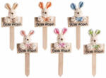Decorer Set 6 figurine Iepurasi Paste textil lemn multicolor 7, 5x18H (A16.19.77)