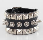 Black & Metal brăţară PYRAMIDS + SPIKES - BWZ-493