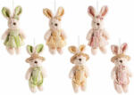 Decorer Set 6 figurine Iepurasi Paste textil multicolor 10x6x21 H (A16.19.75)