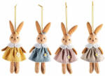 Decorer Set 4 figurine Iepurasi Paste textil multicolor cm 7x15 H (A16.19.46)