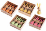 Decorer Set 12 figurine Iepurasi Paste lemn multicolor Ø 3, 5 cm x 9, 5 H (A51.59.01)