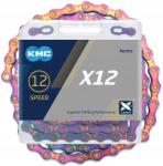 KMC Kerékpár lánc Kmc X12 12rz 126 Aurora oilslick szivárványos csat Box (BX12AB126)