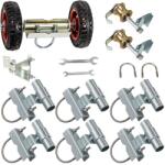 VEVOR Sistem de usi glisante VEVOR 201 din otel inoxidabil roti cauciucate 15 cm kit complet pentru usi glisante (Ferretería0123)
