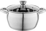 FLORINA Oala inox Florina Oliver 22 cm 48 L cu capac din sticla compatibila inductie (5G6031)