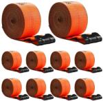 VEVOR Windengurte LC-FTO43010 Set 10 curele cu rezistenta 81647 kg pentru transport si siguranta (LC-FTO43010)