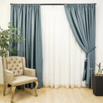 Hiko Set 2 draperii opace, Hiko Lux Blackout, dimout Bluevert, cu rejansa (10014428)