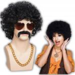 All4Party Paróka Afro Fekete Haj Göndör Party Szilveszterre Buli Nyár 70 80 (a4p17-0096)