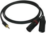 Sommer Cable Cablu de Semnal Stereo Nebalansat Sommer Cable SC-Onyx 2025 MKII - Neutrik 2 x XLR Tata - Jack 3, 5mm (onyx-nys231bg-ll-nc3mxx-b)