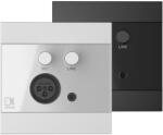 AUDAC Panou de perete universal - Microfon & intrare linie - 80 x 80 mm - NEGRU (WP210B)