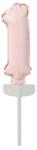 Amscan Rózsaszín Pastel 1-es szám fólia lufi tortára 13 cm (DPA9912705)