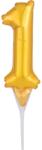 Amscan Arany Gold 1-es szám fólia lufi tortára 15 cm (DPA3703301)