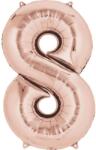 Anagram (Balloons) Színes Rose Gold óriás szám fólia lufi 8-as 86x53 cm (DPA3621901)