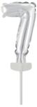 Amscan Ezüst Silver 7-es szám fólia lufi tortára 13 cm (DPA9912691)