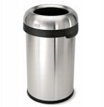 simplehuman Bullet Open Szemeteskosár 80L Szálcsiszolt Acél (CW1469)