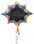 Anagram (Balloons) Black Board Stripe fólia lufi 88 cm (DPA3252401)
