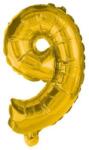 Procos Party Arany Gold mini 9-es szám fólia lufi 35 cm (PNN89650)