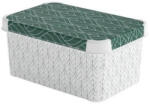Keter Deco Stockholm S tárolódoboz - zöld leveles minta (261249) - multimaxshop