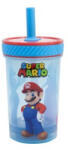 Global Licence Srl Super Mario felboríthatatlan csúszásgátlós műanyag pohár szívószállal - 370ML