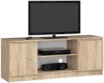 AKORD Rtv asztal szekrény 2D1P 140cm sonoma tölgy komód Akd (RTV2D1P140SONOMA)