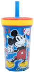 Global Licence Srl Mickey Egér felboríthatatlan csúszásgátlós műanyag pohár szívószállal - 370ML