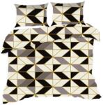 Karo Ágyneműhuzat 160x200 geometria krémszürke fekete Classic (5902837115733)