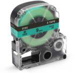 Compatibil Epson LK-3GBP, SC9GW, 9mm x 9m, text negru / fundal verde, banda compatibila (LKSC9GW)