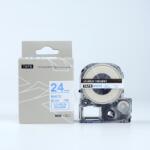 Compatibil Epson LK-6WLN, SS24BW, 24mm x 9m, text albastru / fundal alb, banda compatibila (LKSS24BW)