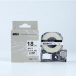 Compatibil Epson LK-5WBN, SS18KW, C53S655006, 18mm x 9m, text negru / fundal alb, banda compatibila (LKSS18KW)