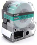 Compatibil Epson LK-7GBP, SC36GW, 36mm x 9m, text negru / fundal verde, banda compatibila (LKSC36GW)