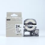 Compatibil Epson LK-6WBN, SS24KW, C53S656006, 24mm x 9m, text negru / fundal alb, banda compatibila (LKSS24KW)