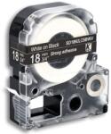 Compatibil Epson LK-5BWV, SD18KW, C53S655014, 18mm x 9m, text alb / fundal negru, banda compatibila (LKSD18KW)
